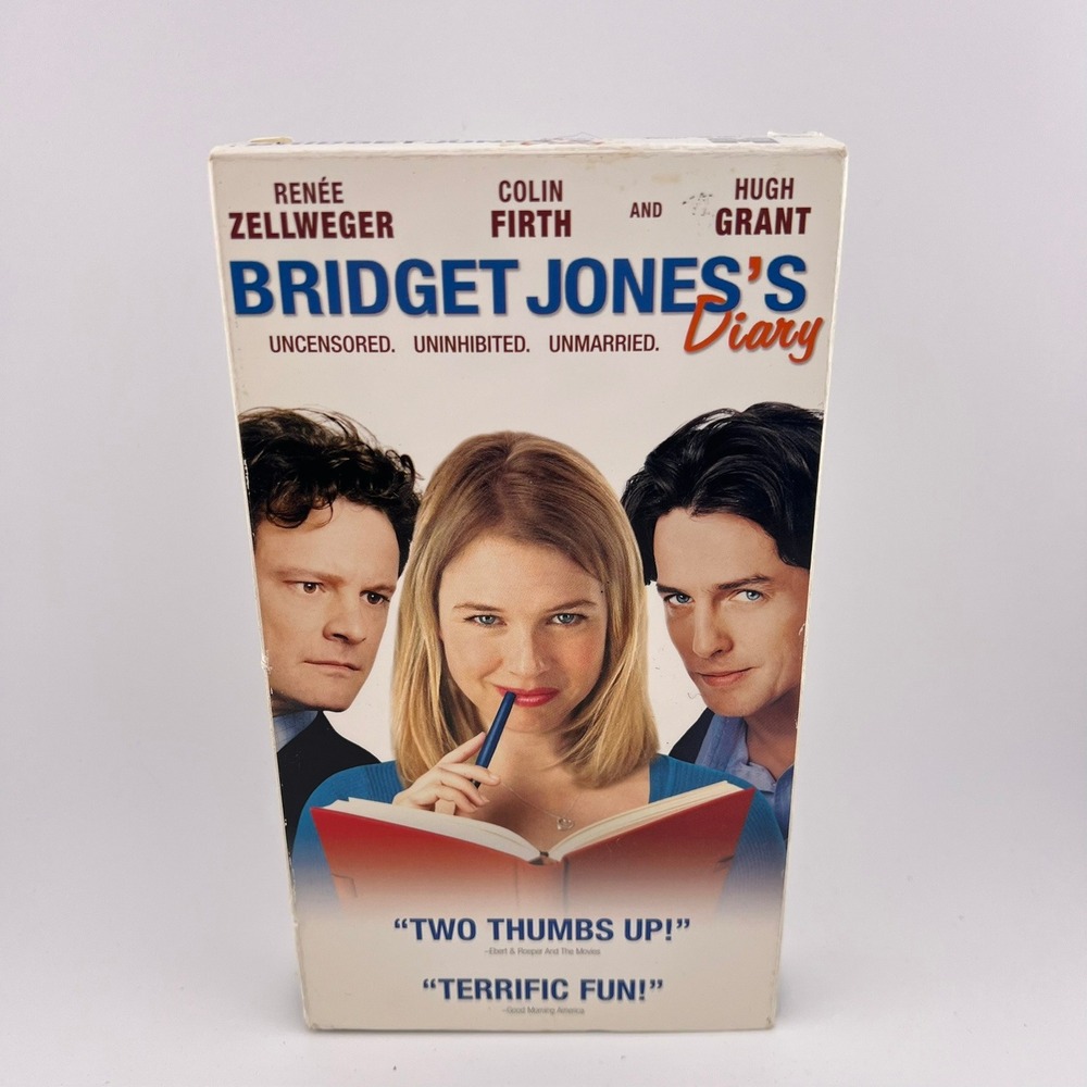Bridget Jones's Diary VHS 2001 Miramax Rom Com Renee Zellweger Hugh Grant‎